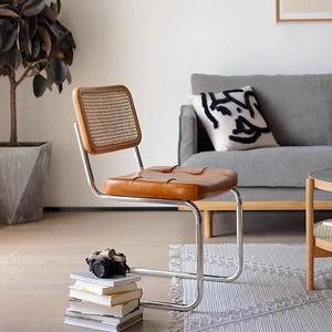 <span class=keywords><strong>Silla</strong></span> Cesca de Ratán Nórdico Negro para Sala de Estar, <span class=keywords><strong>Silla</strong></span> Moderna de Caña para Banquete, Restaurante o Cafetería - Product Image 3