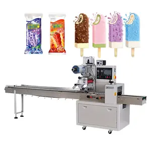 Fabrika yüksek kalite otomatik dondurma Lolly Popsicle buz Lolly akış çanta paketleme makineleri