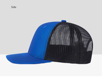 Casquette de baseball unisexe en coton 100% bicolore avec dos en maille, personnalisable avec logo, haute qualité, pour activités de plein air, vente en gros, style camionneur