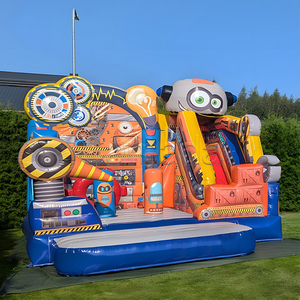 वाणिज्यिक फिरौन कॉम्बो बाउंस हाउस बच्चों के लिए स्लाइड फिरौन इंफ्लेटेबल बाउंसर मनोरंजन उपकरण के साथ - Product Image 4