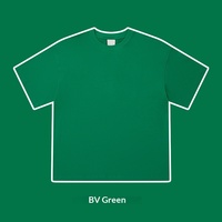 Kaos T-Shirt Unisex 350g Katun Combed Lengan Pendek, Model Longgar, Bahu Jatuh, Tebal, Berat, Cetak Kartun Hip Hop, Anti Kusut