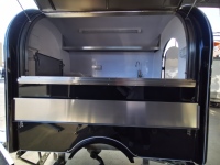 Bar mobile en acier inoxydable personnalisé, cuisine de camping pour barbecue, churros, limonade, glaces, chariot de vente multifonctionnel pour l'extérieur