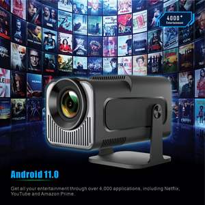 HY320mini <span class=keywords><strong>proyector</strong></span> de vídeo portátil para jugadores 720p hogar de tiro corto LED inteligente Android 11 OS 200 Ansi 4K Hy320 Pro proyectores para el hogar - Product Image 3