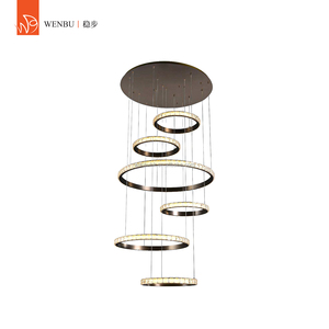 Bubble Crystal tiered ring crystal lamps luxury <b>chandelier</b> for hotel villa foyer - Product Image 1