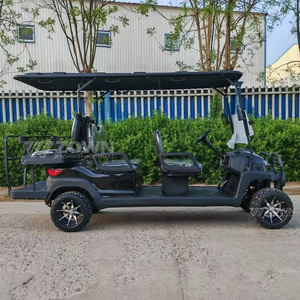 Electric Golf Cart 5-6 Seats Black Roof Cargo <b>Box</b> For Villa Maintenance Use - Product Image 4