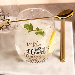 <span class=keywords><strong>Tasse</strong></span> transparente en verre à vin rouge <span class=keywords><strong>personnalisée</strong></span> en gros avec lettrage humoristique pour cadeau de retraite d'amitié d'anniversaire - Product Image 3