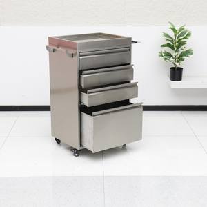 عربة أدوات متخصصة من الفولاذ المقاوم للصدأ لصالونات الشعر ومحلات الحلاقة ، والمعروفة أيضًا باسم عربة قضيب بيرم - Product Image 4