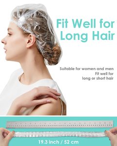 Alta calidad, barato, impermeable, Hotel, baño, salón, gorro para el cabello, cubierta transparente para el cabello, gorros de ducha desechables - Product Image 2
