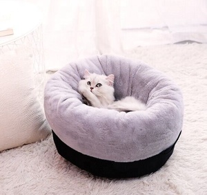 Hohe Qualität Katze Bett Neue Design Weichen Kleinen Hund Bett Waschbar Runde Pet Bett mit Abnehmbare abdeckung - Product Image 2
