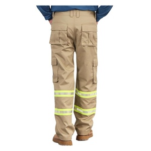 Pantalons haute visibilité ignifuges en sergé de coton <span class=keywords><strong>FR</strong></span> 7,5 oz avec bande réfléchissante <span class=keywords><strong>FR</strong></span> – Vente en gros - Product Image 3