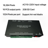Controlador LED de Píxeles Programable y Direccionable K8 K16 Artnet de 8/16 Puertos para Tiras de Luz LED RGB DMX512 WS2812B WS2811 WS2815