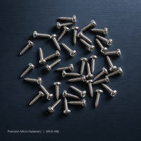 Vis autotaraudeuses à tête micro-plate Phillips en acier au carbone nickelé à pointe acérée M0.8 M1 M2 M3 M4 M6 Classe 4.8/6.8 OEM