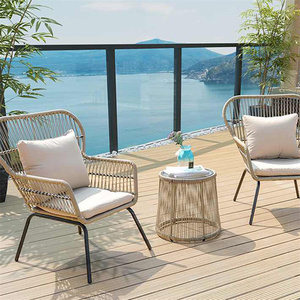Wholesale Boho Outdoor <strong>Dinning</strong> <strong>Chair</strong> Modern Luxury PE <strong>Ratan</strong> Wicker Furniture Metal Stack Peacock Garden Rattan Dining <strong>Chair</strong> - Product Image 5