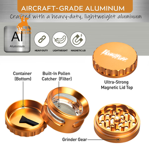 Molino para Hierbas Secas de Aleación de Aluminio Hornet, Estilo Moderno Redondo, Logotipo Personalizado Disponible, OEM ODM - Product Image 6