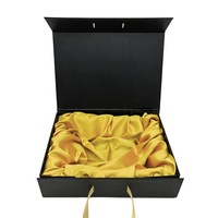 Cajas de Regalo de Papel Satinado Populares, Cajas Personalizadas para Extensiones de Cabello, Cajas Magnéticas Plegables Negras para Pelucas, Cajas de Embalaje de Lujo