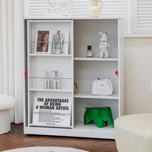 Meuble de rangement moderne de style nordique pour salon, bibliothèque, armoire de rangement pour salle à manger, buffet en métal pour chambre à coucher - Product Image 1