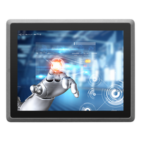 Panel de pantalla táctil para pc industrial, resistente al agua IP65, de aluminio, 17 pulgadas, RS232, Windows 10