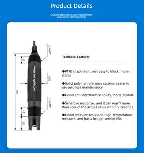 Sensor pH Industri Nengshi Stabilitas Tinggi Daya Tahan Lama OEM/ODM Elektroda pH <span class=keywords><strong>Probe</strong></span> Konektor BNC Akurasi 0.01pH Bahan ABS - Product Image 3