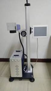 Machine de marquage laser <span class=keywords><strong>volante</strong></span> intelligente 20W 50W pour ligne de production automatisée, code de date d'emballage, logo, fil, câble, tube, tuyau, code QR - Product Image 5