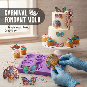Molde de Silicona para Máscara Rectangular de Mascarada, para Fondant, Chocolate, Decoración de Pasteles y Cupcakes de Mardi Gras, Reutilizable y Ecológico - Product Image 4