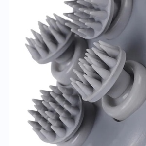 Brosse de massage du cuir chevelu électrique portable mini rechargeable USB en silicone avec logo personnalisé - Product Image 5