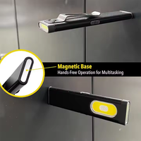 Lampe de travail LED COB portable, mini, rechargeable par USB, aimantée, étanche IP44, lampe de poche EDC, faisceau réglable, lumière du jour 6000K