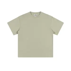 YCAN 2024 Summer Custom Logo Heavyweight T-shirt Street 305G 100% Cotton Short Sleeve T Shirt For Men