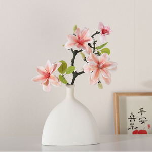 <b>Artificial</b> Magnolia <b>Flower</b> Faux Floral <b>Arrangement</b> High-End Premium Lifelike PU Silk Home Decor Photography Props Living Room - Product Image 4
