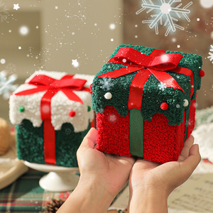 Coffret cadeau de Noël en velours luxueux pour dropshipping Shopify, avec ruban, pour bonbons, pommes, ou comme cadeau de fête. - Product Image 4