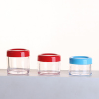Flacon en plastique PS transparent de 15g 20g, format voyage portable, pour poudre libre, petit pot à échantillons de maquillage