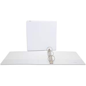 Universal 20982 Economy White Round <b>Ring</b> View <b>Binder</b> 2-Inch Capacity Plastic Material - Product Image 2