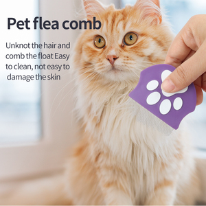 Fabbrica all'ingrosso Logo personalizzato piccole spille in metallo pettine per la pulizia dei capelli di gatto cane <span class=keywords><strong>Pet</strong></span> toelettatura pettine per pidocchi - Product Image 2