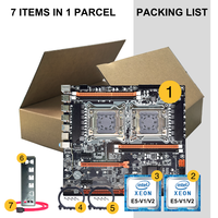 NOUVEAU Kit de carte mère serveur double socket X79 avec 2 processeurs Intel Xeon E5 2670, RAM ECC, carte mère double CPU X79