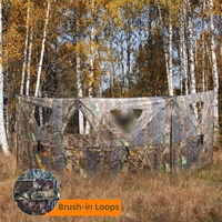 Abri de chasse portable et léger à trois panneaux en tissu polyester pour la chasse au cerf, au canard, à la dinde, piège à animaux pop-up en plein air