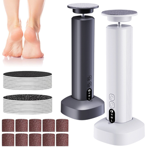 Portable Electric Foot Scrubber Set Adjustable Stainless Steel Callus Remover with Charging Base for Manicure Pedicure - Product Image 5