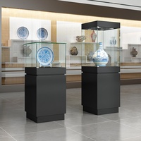 Vitrine en verre SEM SEM-056 pour porcelaine antique, curiosités, statues en pierre, stand d'exposition, artefacts de musée, comptoir à bijoux