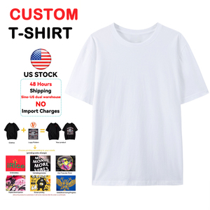 T-Shirt Classica in Cotone a Collo Tondo Bianca Taglia Grande Pesante con Stampa Digitale Personalizzata del Logo per Uomo - Product Image 3