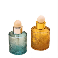 Bouteille diffuseur classique ronde en verre coloré 100 ml pour diffuseur de parfum à bâtonnets décoratif pour la maison