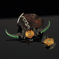 Porte-clés Mini Épée en Alliage de Zinc de Haute Qualité, Pendentif Tête de Bélier, Épée du Roi Enil, Breloque Porte-clés Épée, Vente Directe Usine