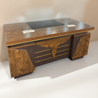Bureau de patron au design moderne Table de bureau en bois simple pour le bureau ou la chambre à coucher Mobilier de bureau 2-3.2m