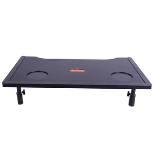 Table d'hôpital rectangulaire en plastique noir avec accessoires pour fauteuil roulant pour patients âgés handicapés - Product Image 2