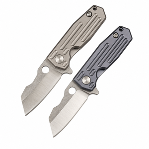 Cuchillo Plegable Mini Portátil de Acero D2 Premium, Mango de Aleación de Titanio, Rodamiento de Bolas, Cuchillo de Bolsillo, Herramienta de Supervivencia para Camping y Uso Diario - Product Image 1