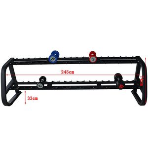 Support de rangement commercial pliable pour haltères (10 paires) en acier et fonte – Sécurité et durabilité pour les ensembles d'haltères de salle de sport - Product Image 6
