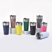 Vente en gros de tasses à café isothermes personnalisées mignonnes avec couvercle, gobelets en acier inoxydable à double paroi personnalisés de 20 oz (600 ml)