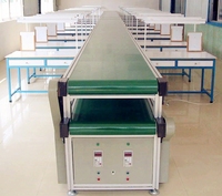 Tv Modular dan AC Pvc Sabuk Konveyor Industri Pipa Kecil Perakitan Garis Mainan Otomasi Jalur Perakitan Meja