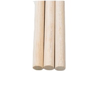 Bâtons ronds en balsa massif Sinceirty pour la fabrication de diverses petites tiges rondes - Applications scolaires et d'atelier