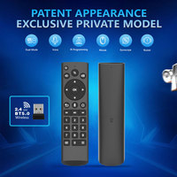 Control remoto Air Mouse de 27 teclas, modo dual retroiluminado BT 2,4G USB con voz IR y ATV para Android Smart TV Box PC