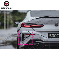 Alerones Traseros de Fibra de Carbono Seca TAKD, Divisores de Parachoques Trasero, Aletas Laterales, Kit de Carrocería para BMW G16 840i M850i Serie 8 2019-2023