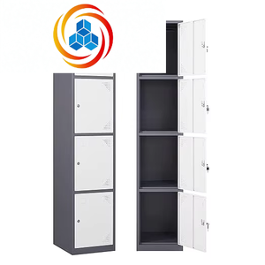 Steel Lockable <b>Lockers</b> Metal <b>Storage</b> Cabinet Metal <b>Locker</b> for Gym School Office Employees Students Four Tier with 4 Doors - Product Image 3