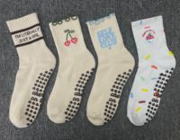 Calcetines de Yoga Tejidos con Agarre Cómodo y Logotipo Personalizado, Calcetines Deportivos Transpirables, Antideslizantes y Duraderos para Mujer